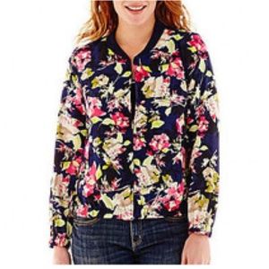 🌸 Liz Claiborne Floral Bomber Jacket 🌸